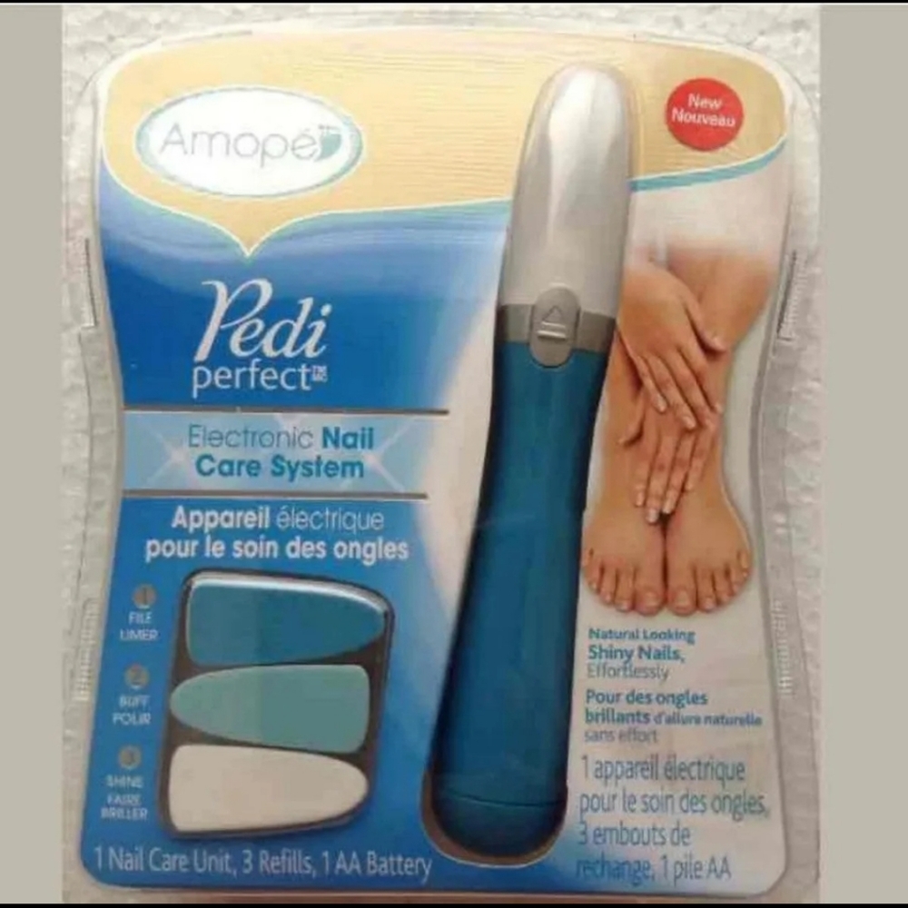 Amope Pedi Perfect Electronic Nail File Care System Battery Operated New